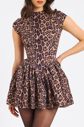 Jacqueline Backless Cheetah Print Mini Dress | Dress In Beauty